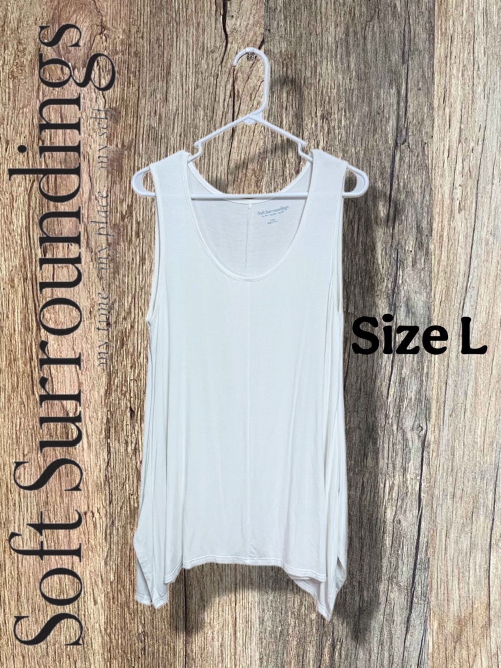 ✨ Soft Surroundings Luxe Soft Tunic Tank Large | Minimalist Layering Essential